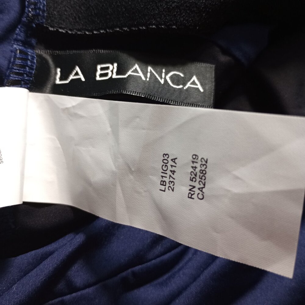 La Blanca Island Goddess Shirred One Shoulder One Piece Swimsuit Size 14 US NWT - Picture 8 of 8
